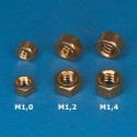 Tuercas de latón M1,2 (x20). RB 107-12
