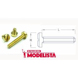 Tornillo de latón M1,6 - 4 mm (x50).