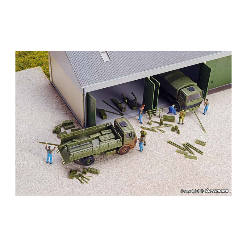 Accesorios para la reparación de vehículos militares.