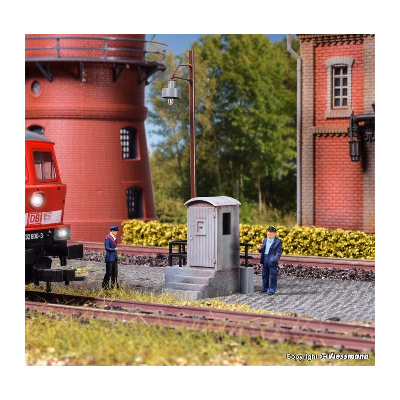Telephone house with stairway.
