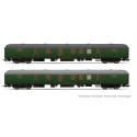 Set de 2 furgones postales DGDC-3000, RENFE.
