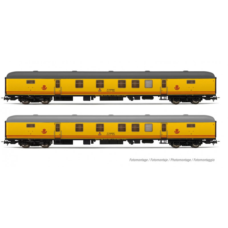 Set de 2 furgones postales DGDC-3000, RENFE.