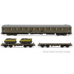 3-unit set, 12000 + 2x PMM (1 loaded with tank +1 without load), RENFE.