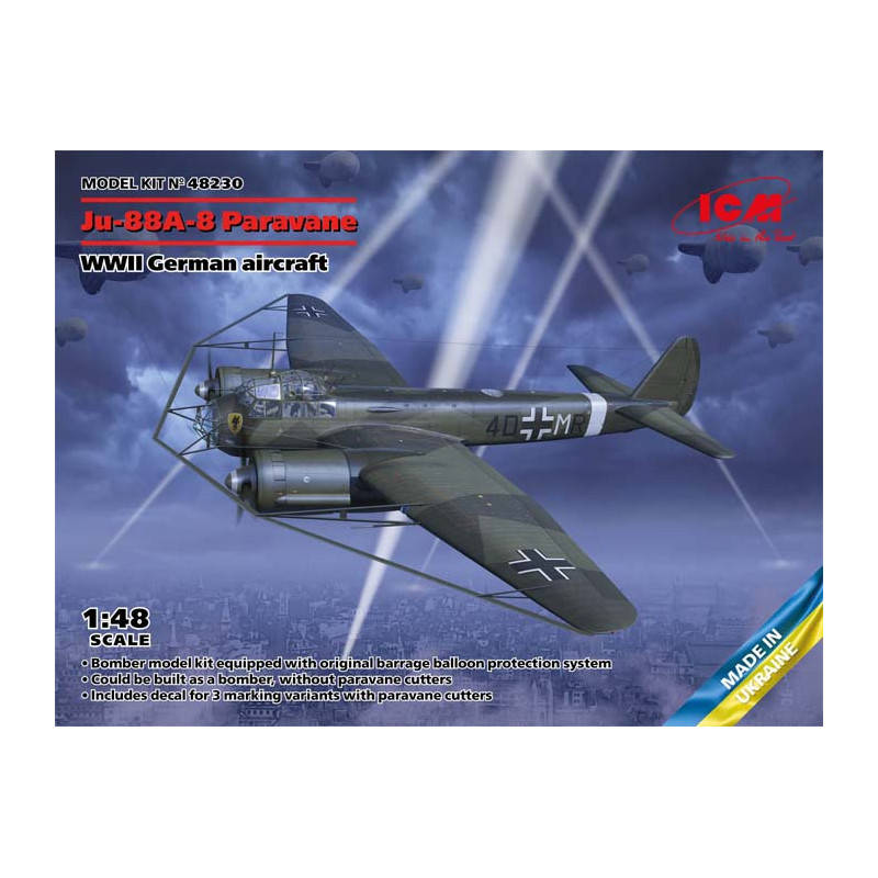 German aircraft JU 88A-8 Paravane. German aircraft JU 88A-8 Paravane.