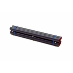 4 pipeline tubes with red inside coating.