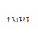 People in the rain.