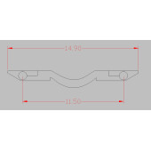 Set de 10 enganches de barra manguera, 15,4mm.
