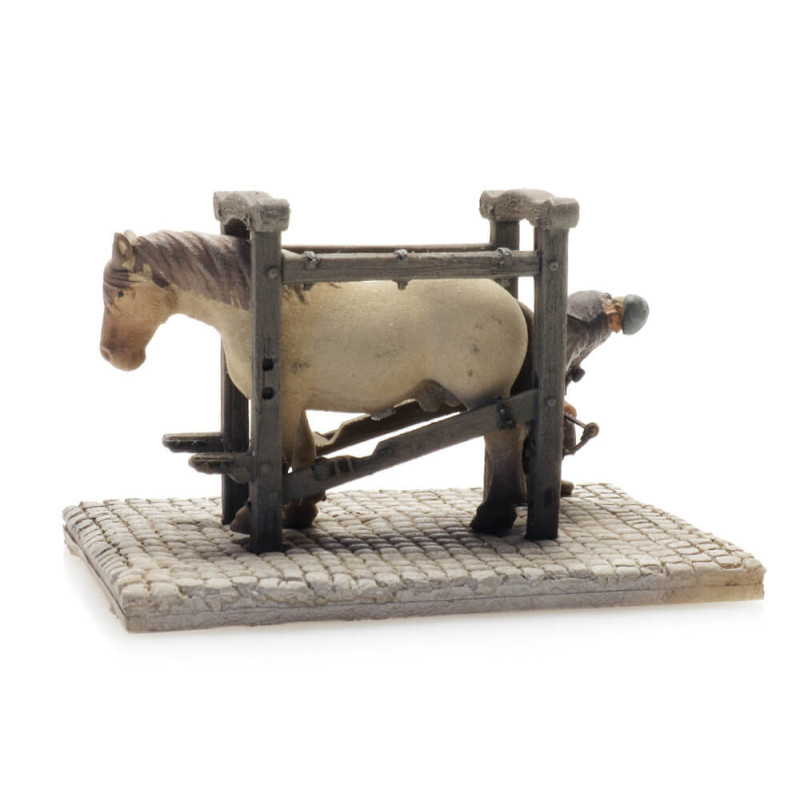 Shoeing stock: horse and farrier. Shoeing stock: horse and farrier.