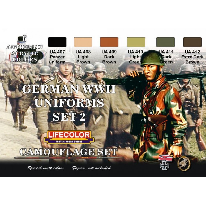 Set 2 Uniformes Alemanes WWII. LIFECOLOR CS05 Set 2 Uniformes Alemanes WWII. LIFECOLOR CS05