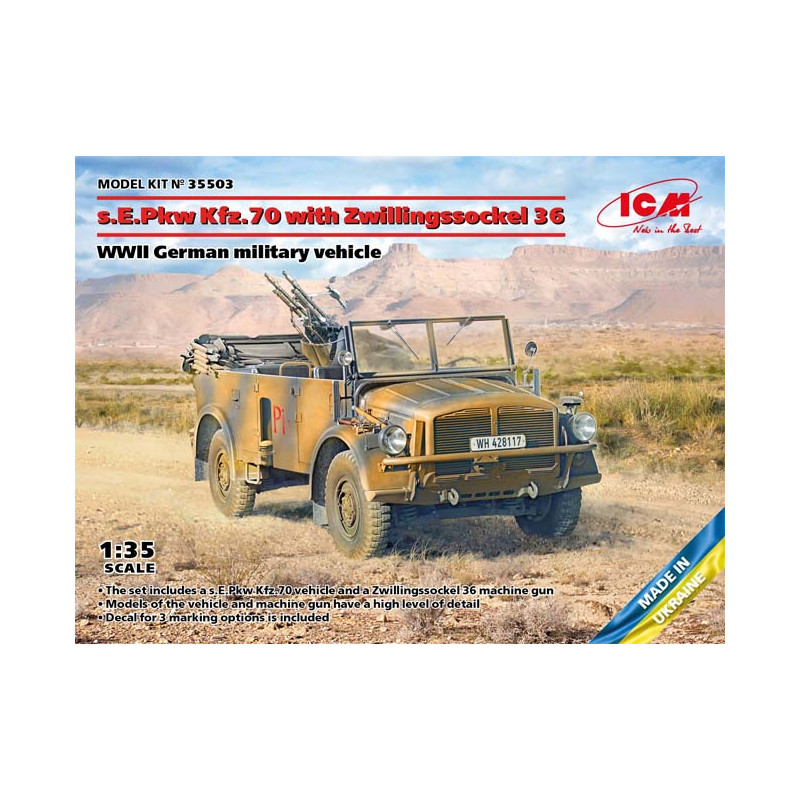 Vehículo militar s.E.Pkw Kfz.70.