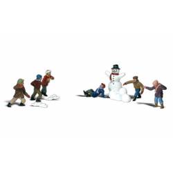 Jugando en la nieve.