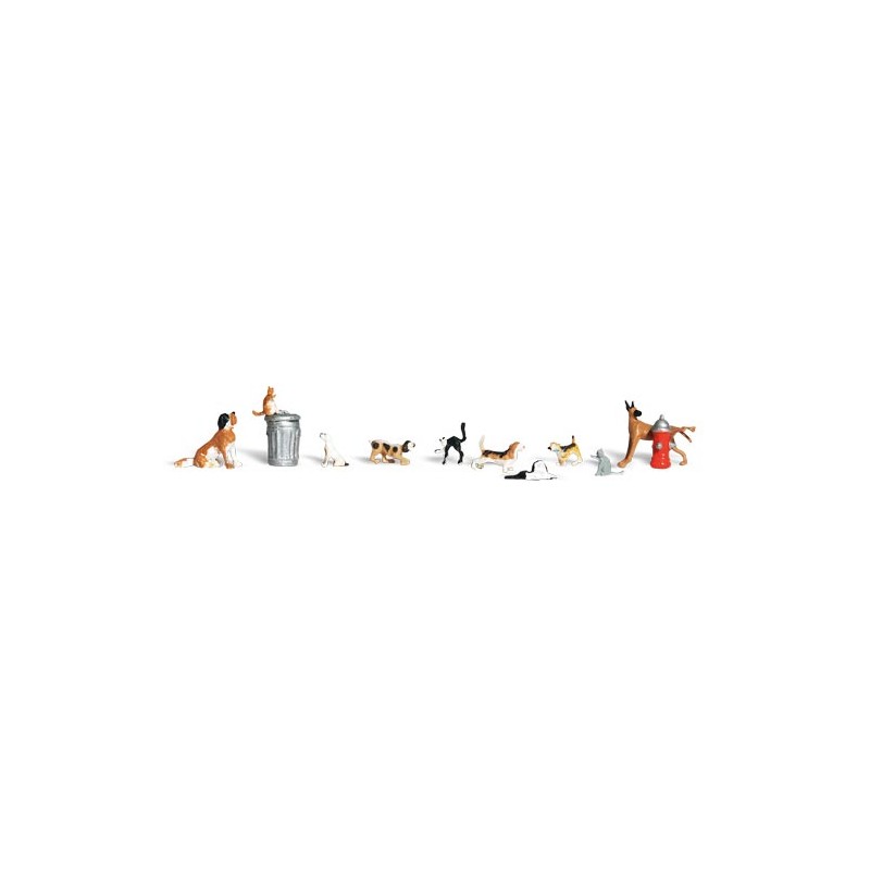 Perros y gatos. WOODLAND SCENICS A1841