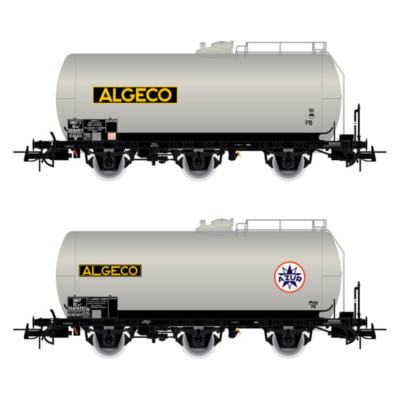2-unit set of tank wagons, Algeco. 2-unit set of tank wagons, Algeco.