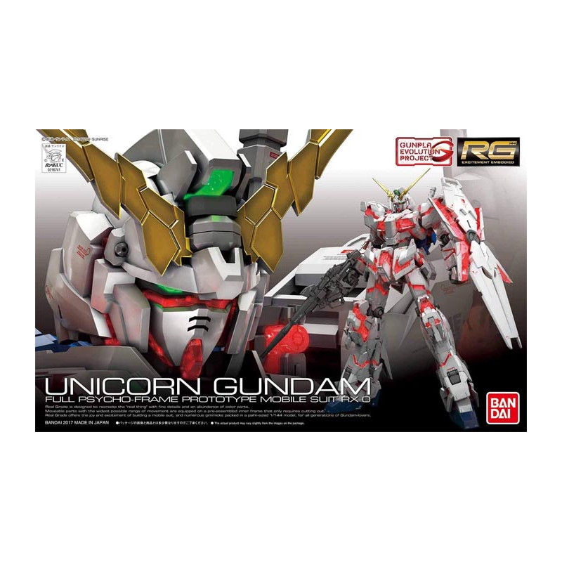 Unicorn Gundam. BANDAI