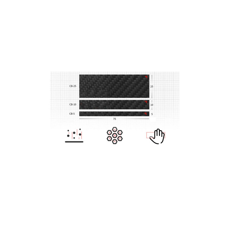 Carbon fiber sanding pad, 10 mm. DSPIAE CB10