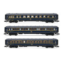 Set de 3 coches "Train bleu", CIWL. Set de 3 coches "Train bleu", CIWL.