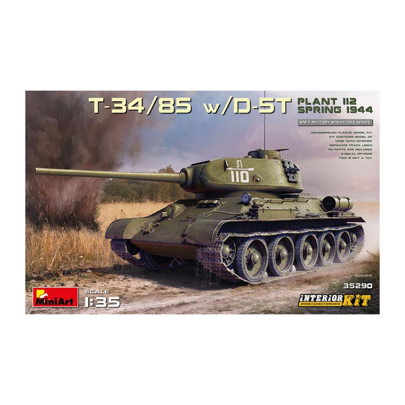T-34-85 con D-5T 112. T-34-85 con D-5T 112.