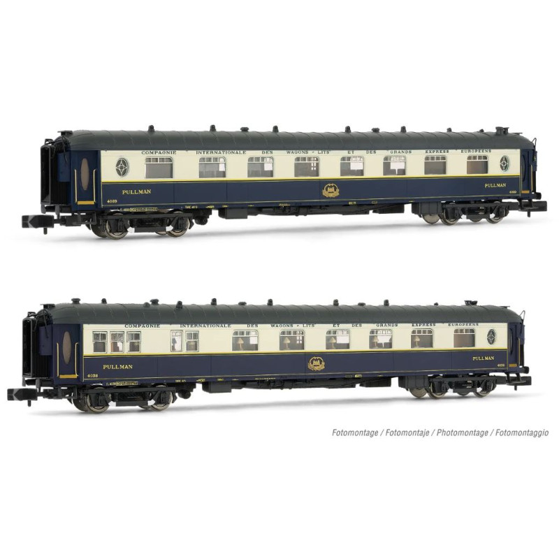 Set de 2 coches "Flèche d'Or", CIWL. Set de 2 coches "Flèche d'Or", CIWL.