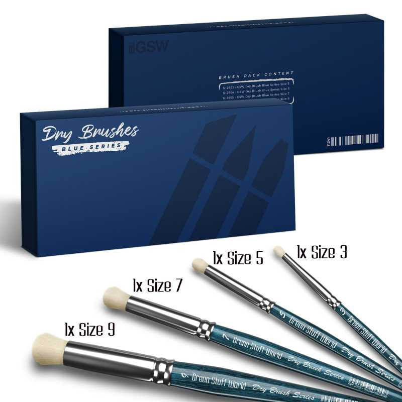 Dry brush set, Blue Series. Dry brush set, Blue Series.