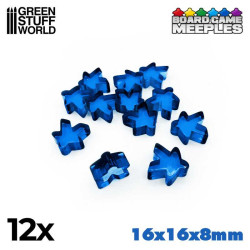 Meeples, bleus.