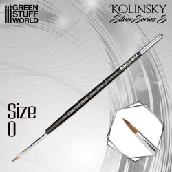 Kolinsky Pinsel Nr. 0, Silber Serie.