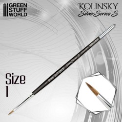 Pinceau Kolinsky n° 1, série Silver.