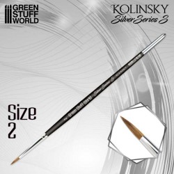 Pinceau Kolinsky n° 2, série Silver.