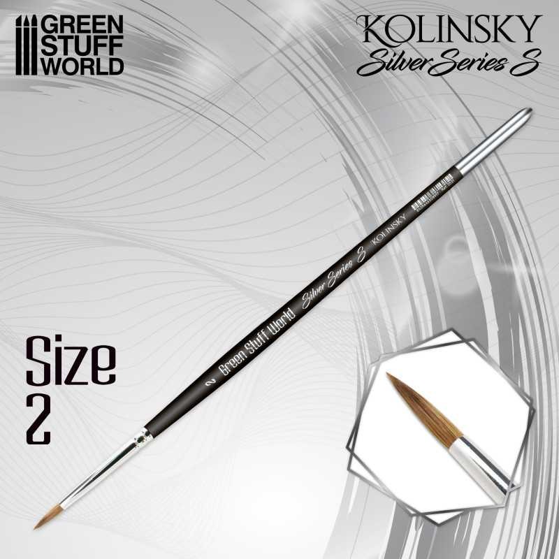 Pincel Kolinsky nº 2, Silver Serie. Pincel Kolinsky nº 2, Silver Serie.