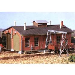 Oficina de reparação de locomotivas.