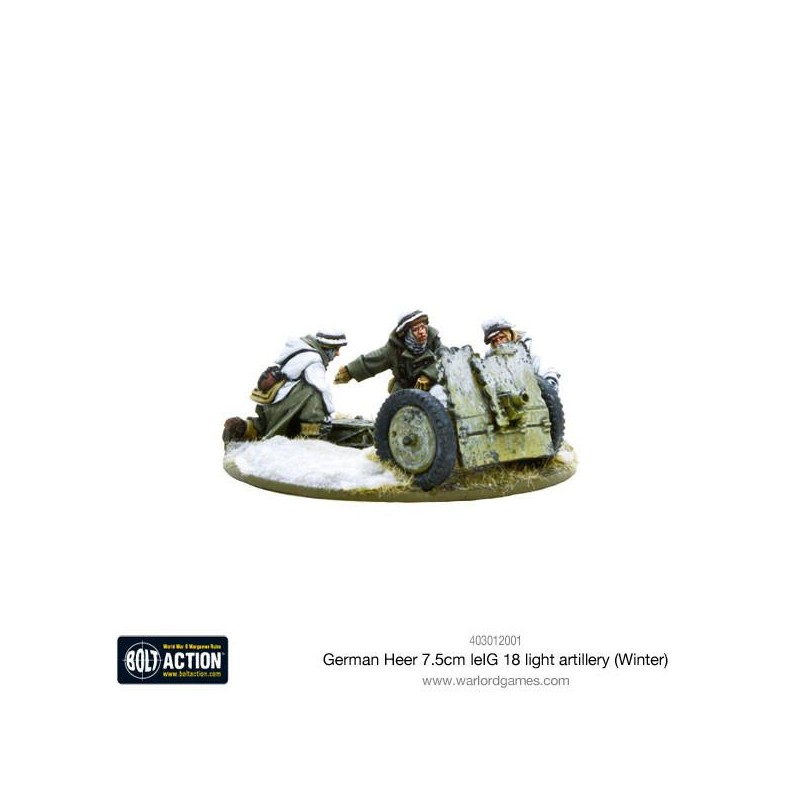 German Heer 7.5cm leIG 18 light artillery (Winter).