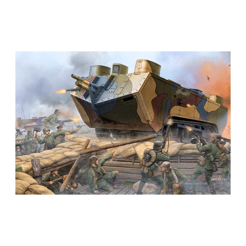 French Saint-Chamond heavy tank.