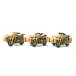 Motorräder mit Beiwagen.