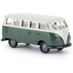 VW T1b Samba. White/blue. BREKINA 31833