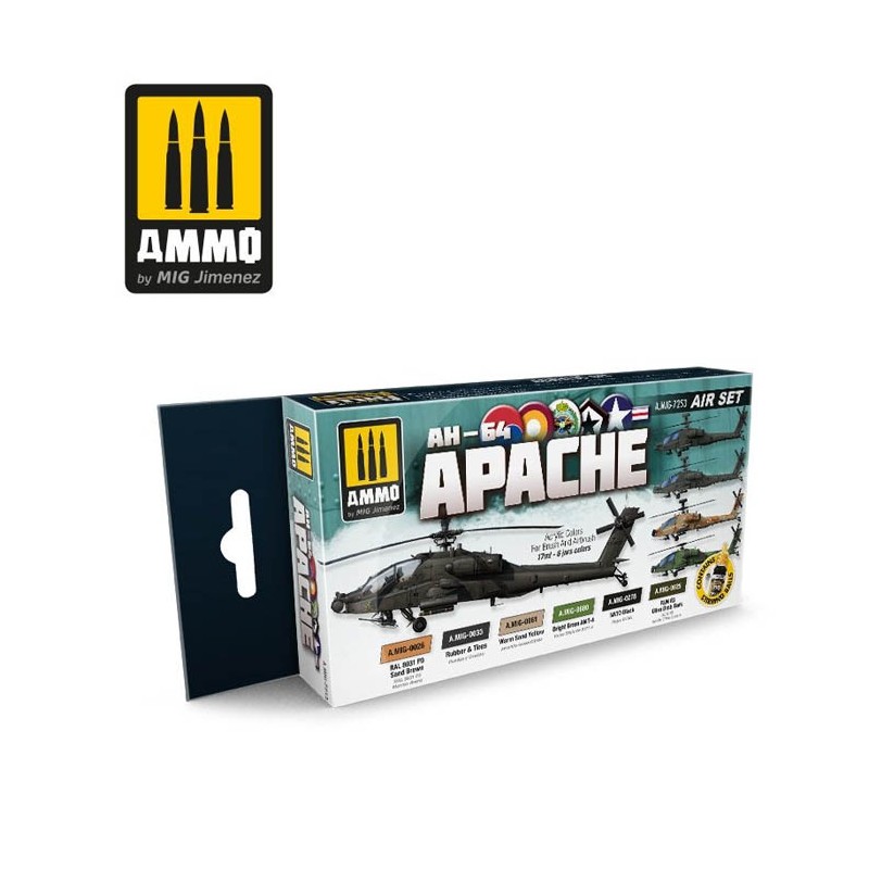 Conjunto de cores AH-64 Apache. Conjunto de cores AH-64 Apache.