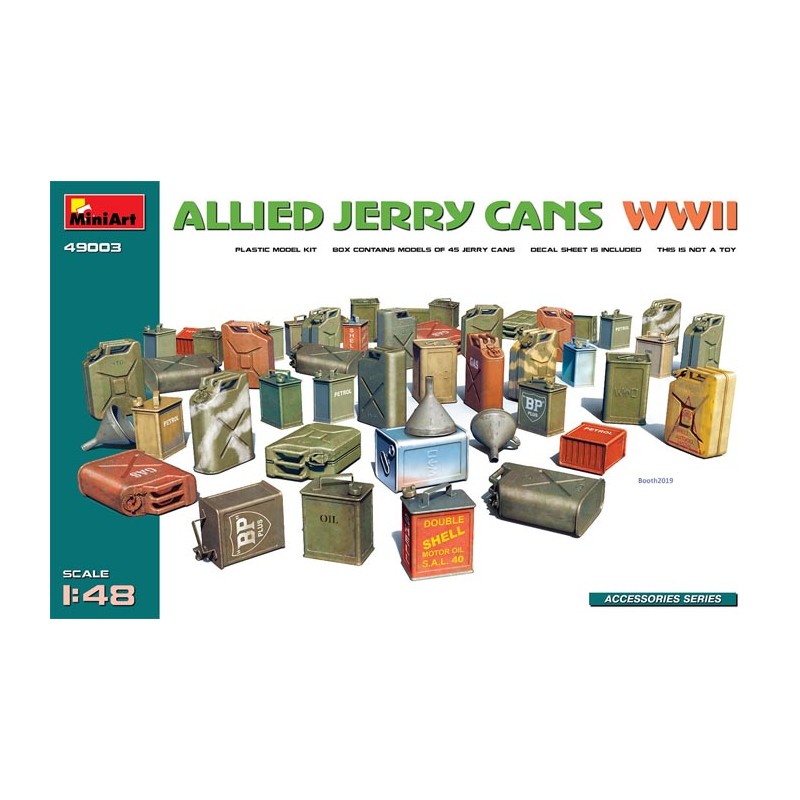 Conjunto de garrafas de combustível. Aliados, Segunda Guerra Mundial.