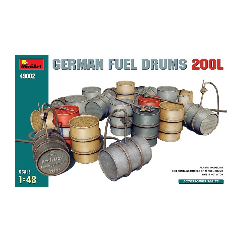 German fuel drums.