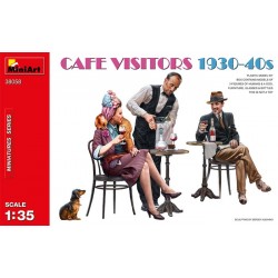 Cafe visitors. 30s-40s.