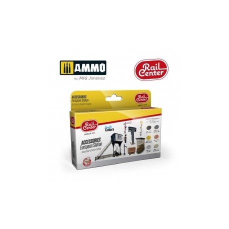 Rail Center. European station accessories set.