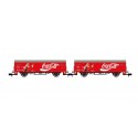 Set de dos vagones cerrados JPD, ''Coca-Cola''. RENFE.