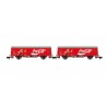 Set de dos vagones cerrados JPD, ''Coca-Cola''. RENFE.
