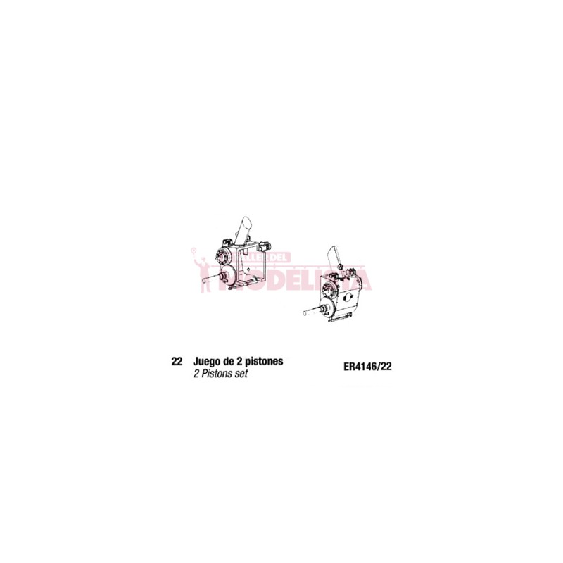 Set of two pistons. Mikado