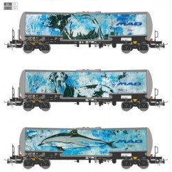 3-unit set of tank wagons, ZACNS.