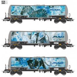 3-unit set of tank wagons, ZACNS.