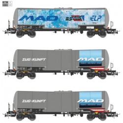 3-unit set of tank wagons, Zacns.