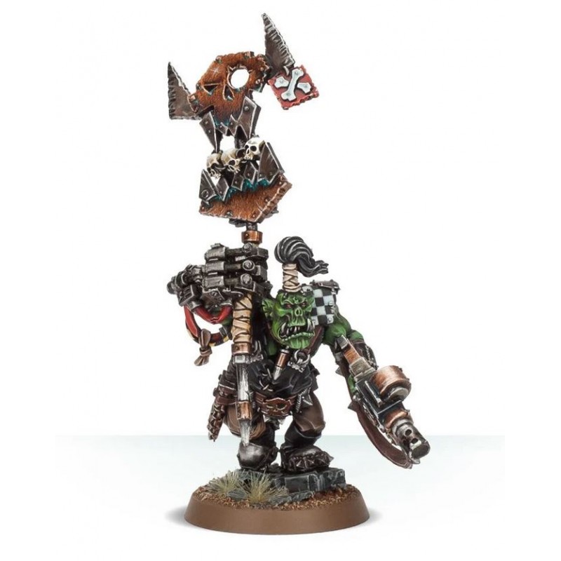 Ork Nob With Waaagh! Banner. Ork Nob With Waaagh! Banner.