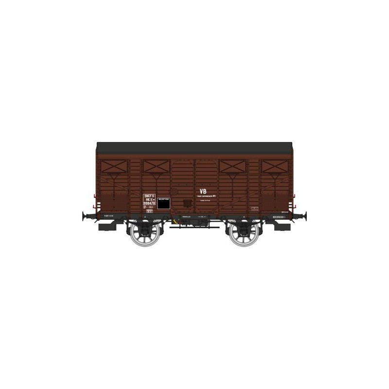 Vagão coberto 20T, ex-PLM. SNCF.