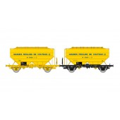 Conjunto de duas vagões de carga para grãos GMC, SNCF.