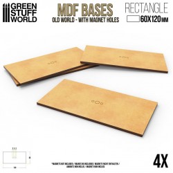 MDF Bases - rectangle, 60x120 mm (x4).