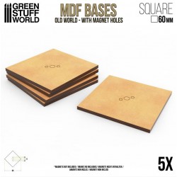 Basi quadrate, 60 mm (x5).