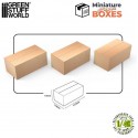 Cajas en miniatura, grandes.